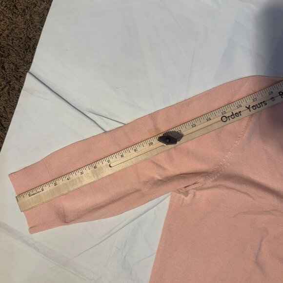 Vintage Judith Hart Pink Beaded Pullover Sweater - L Silk Blend Scoop Neck - Picture 4 of 5